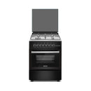 GMC606-GB 60x60 Free Standing Gas Cooker, Black Design