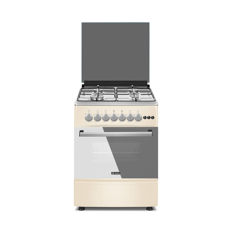 GMC606-GC DENKA 60x60 Free Standing Gas Cooker, Cream Design by Jum3a.com.