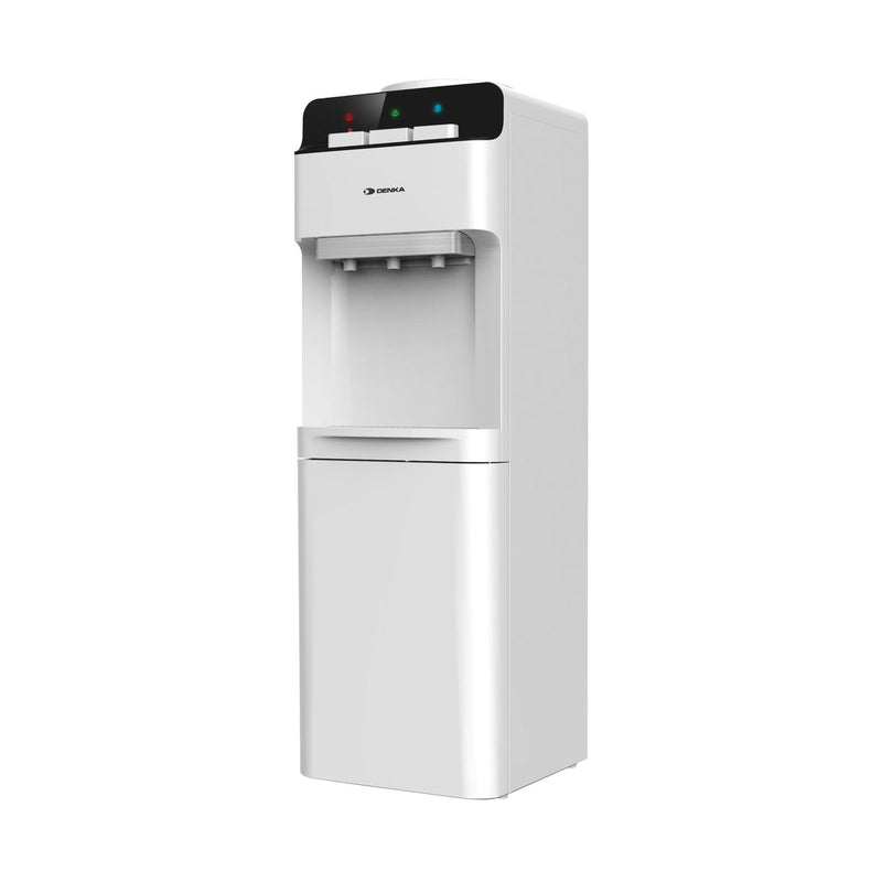 TR-1191P3WH DENKA Free Standing Water Dispenser Top Loading With Fridge by Jum3a.com.